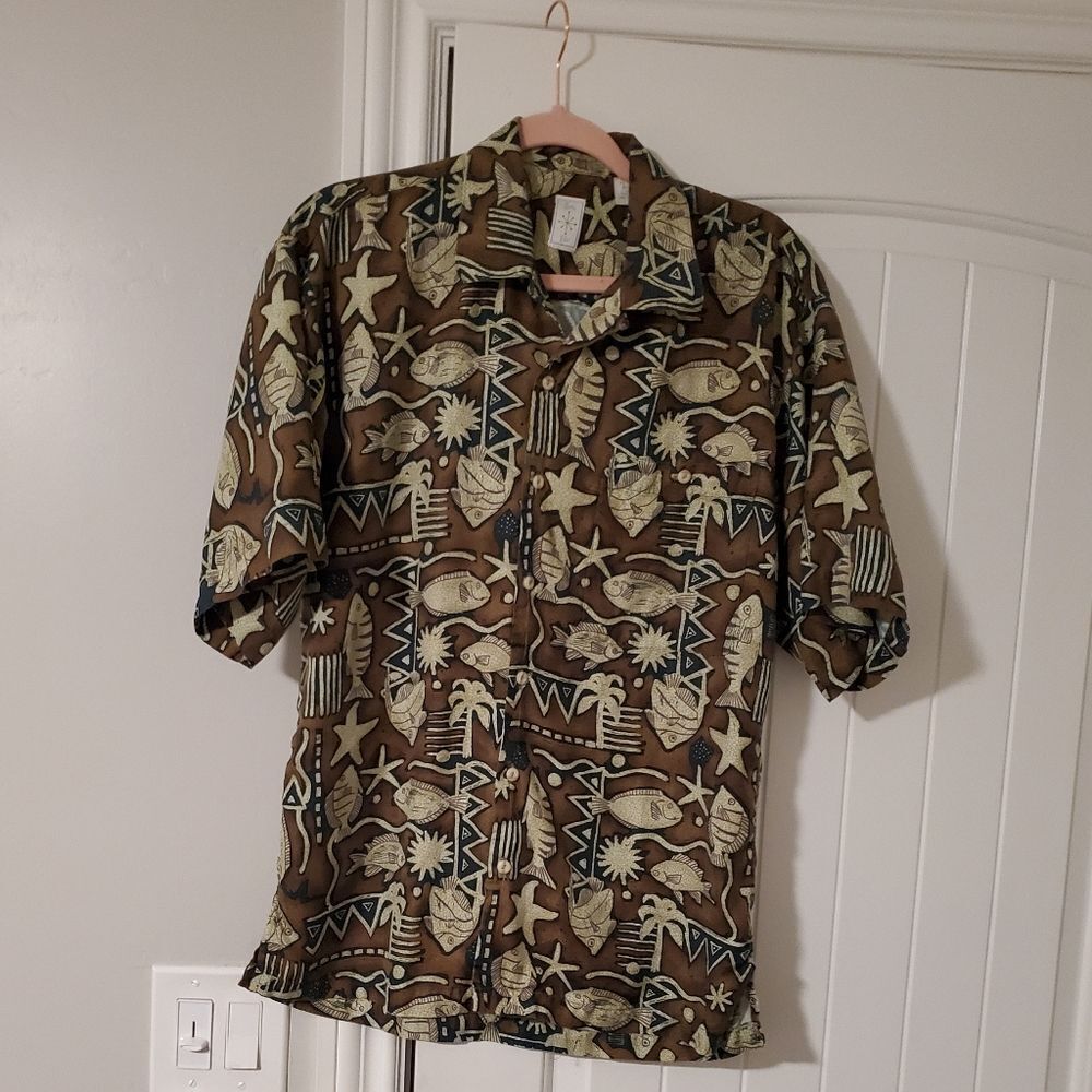 Men's Bumka Bibas Hawaiian Shirt Size S